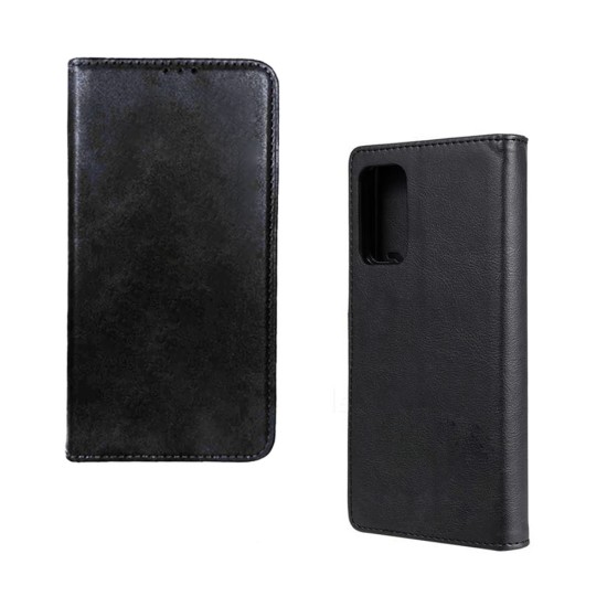 Capa Flip de Couro com Bolso Interno para TCL 406/TCL 408 Preto